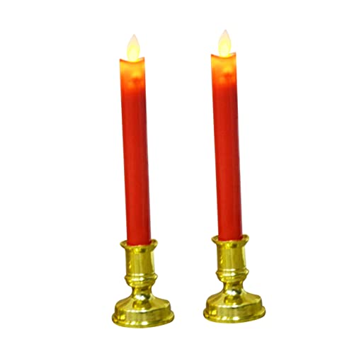 OSALADI 1 Paar Elektrische Stange Kerze Lampe Schaukel Simulation Kerze Licht Goldene Basis Rot Stange Muster OSALADI 1 Paar Elektrische Stange Kerze Lampe Schaukel Simulation Kerze Licht Goldene Basis Rot Stange Muster von OSALADI