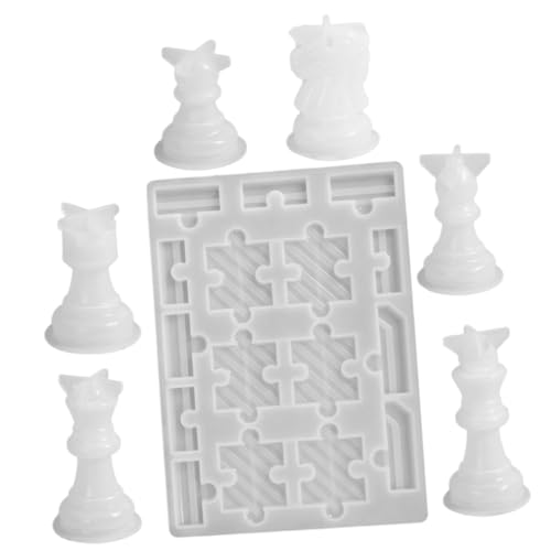 OSALADI Flexibles Schachformen DIY Harzgießen Internationales Schachfiguren Schachbrettform Wiederverwendbare Silikonformen für Kreative Bastelprojekte und Familienspielspaß OSALADI Flexibles Schachformen DIY Harzgießen Internationales Schachfiguren Schachbrettform Wiederverwendbare Silikonformen für Kreative Bastelprojekte und Familienspielspaß von OSALADI