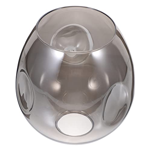 OSALADI Glas Lampenschirm Für Pendelleuchten Oval Rauchgrau Mundgeblasen Für Esszimmer Schlafzimmer Wohnzimmer Küche Ersatz Für Kronleuchter Und Wandleuchten von OSALADI