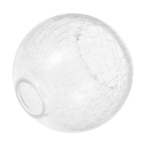 OSALADI Glas Lampenschirm Rund mit Cracked Pattern Ersatzglas Lampenschirm für Deckenlampe und Hängelampe Robustes Glas Einfache Montage Geeignet für Wohnzimmer Schlafzimmer von OSALADI