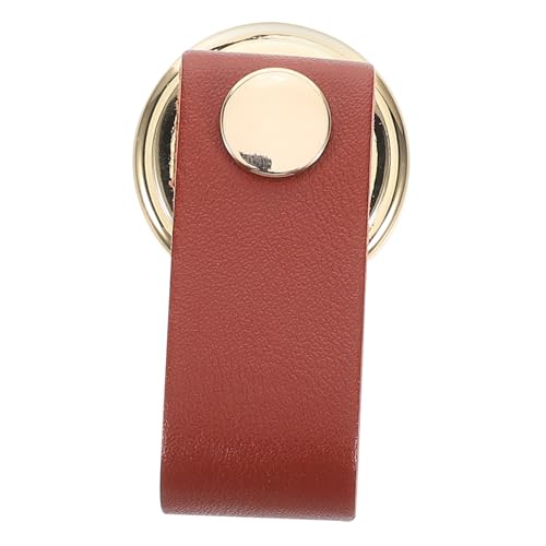OSALADI Goldfarbene Schrankgriffe aus Zinklegierung mit Lederoptik Einzel möbelgriffe für Kleiderschränke Schuhschränke und Kommoden Stilvolle Vintage ledergriffe für Wohnmöbel von OSALADI