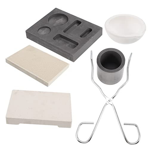OSALADI Graphit Schmelzset Teiliges Graphit Ingot Gussform Set für Goldschmelzen und Schmucklöten für DIY Projekte Hohe Chemische Stabilität und Korrosionsbeständigkeit von OSALADI