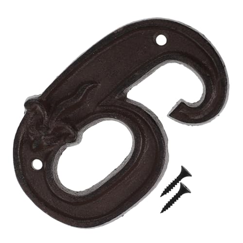 OSALADI Gusseisen Hausnummer Metall Türnummer Retro Design DIY Hausadresse Zahl mit Montageschrauben für Wand Zaun Briefkasten Wetterfest und Leicht zu Installieren von OSALADI