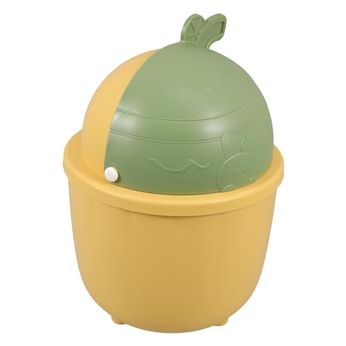 OSALADI Hasen-Mülleimer Desktop-Mülleimer Papierkorb Recycling-Behälter küchenabfalleimer aufbewahrungsbehälter Schreibtischmüll kann Mini-Mülleimer für den Schreibtisch pp Yellow von OSALADI