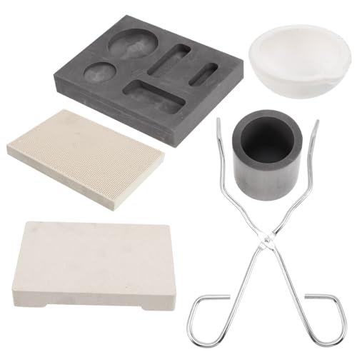 OSALADI Hochreines Graphit Schmelzset Gießformen Kit mit Quarz schmelztiegel für Metallgießen Hohe Wärmeleitfähigkeit Korrosionsbeständig für Goldtest und Glasblasen OSALADI Hochreines Graphit Schmelzset Gießformen Kit mit Quarz schmelztiegel für Metallgießen Hohe Wärmeleitfähigkeit Korrosionsbeständig für Goldtest und Glasblasen von OSALADI