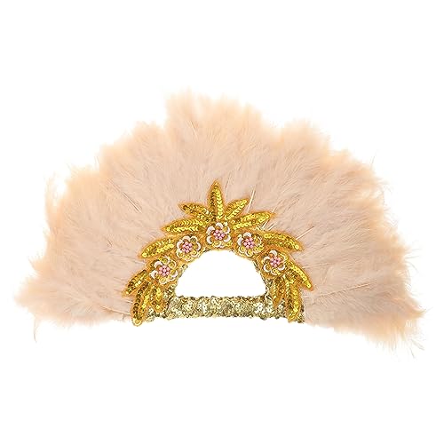 OSALADI Hochzeitsfächer mit Goldener Spitzenkante Eleganter Federhandfächer für Braut und Hochzeitsgäste Stilvolles Accessoire für Besonderen Tag für Fotorequisiten OSALADI Hochzeitsfächer mit Goldener Spitzenkante Eleganter Federhandfächer für Braut und Hochzeitsgäste Stilvolles Accessoire für Besonderen Tag für Fotorequisiten von OSALADI