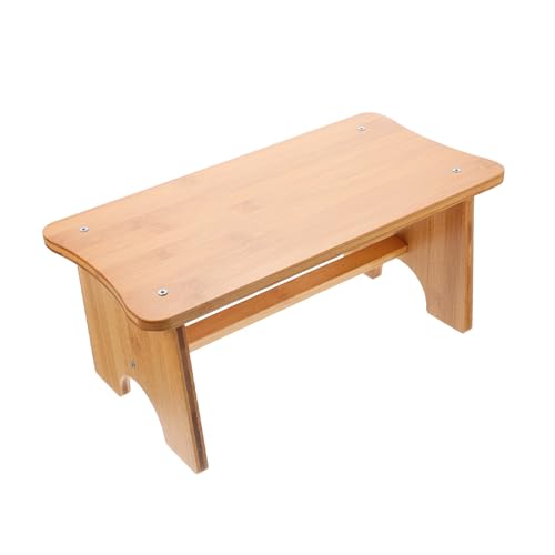 OSALADI Holz Fußhocker für Erwachsene und Rutschfester Fußtritt Ergonomischer Fußhocker für Büro und Zuhause Bequeme Fußstütze zur Entlastung von Rücken und Fußschmerzen und von OSALADI
