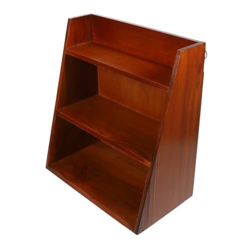 OSALADI Holz Multi Layer Aufbewahrungsregal Mehrschichtiges Schreibtisch Regal Organizer für Büro und Zuhause Stabiles Holzmaterial Platzsparend Geeignet für Stifte Kosmetik und von OSALADI