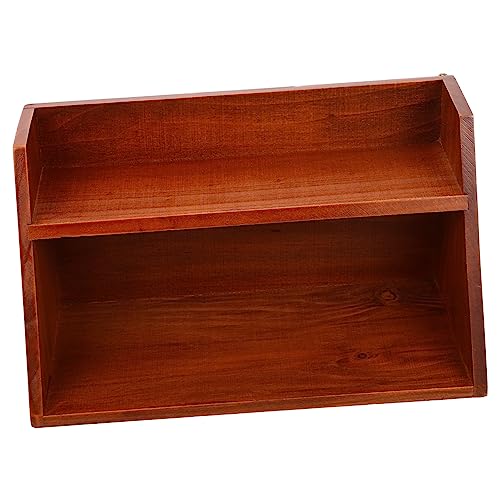 OSALADI Holz Schreibtisch Organizer Mehrschichtiges Ablagesystem für Büro und Zuhause Stabiler Desktop Aufbewahrungshalter für Stifte Kosmetik und Kleine Pflanzen Platzsparendes Design von OSALADI