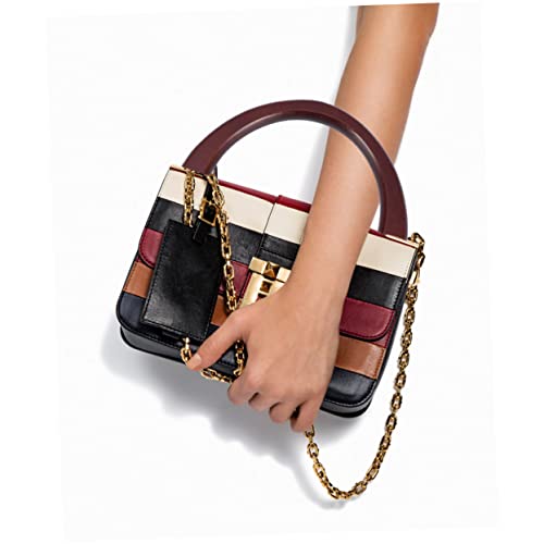OSALADI Holz Taschengriffe Oval Form für Handtaschen DIY Zubehör für Umhängetaschen Aktentaschen und Geldbörsen Langlebige und Stilvolle Handtaschen Griffe Massivem Holz von OSALADI