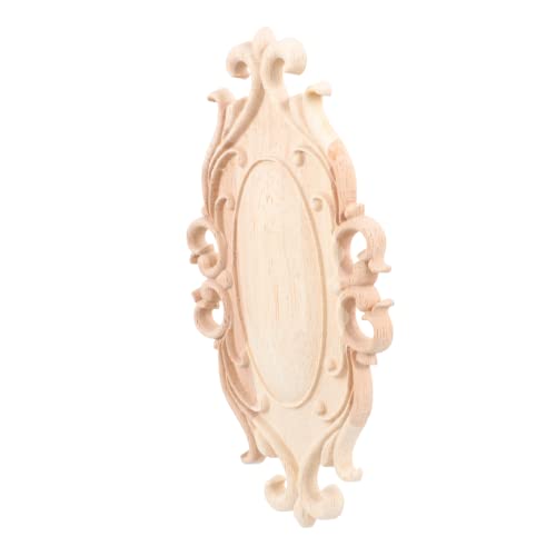 OSALADI Holzgeschnitzte Möbelapplikation Unlackierte Vintage Holzornamente für Türen Schränke Kompakte Holzschnitzerei Dekorative Aufkleber Sicher und Langlebig OSALADI Holzgeschnitzte Möbelapplikation Unlackierte Vintage Holzornamente für Türen Schränke Kompakte Holzschnitzerei Dekorative Aufkleber Sicher und Langlebig von OSALADI