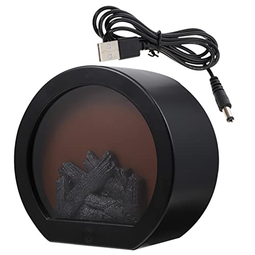 OSALADI Holzkohle-kaminlichter Flammenlose Kaminlampe Desktop-licht Led- Simulierte Kaminflammenlampe Festival-licht- Kaminlaternen Wohnkultur Tischkamin Brennholz Haushalt Abs von OSALADI