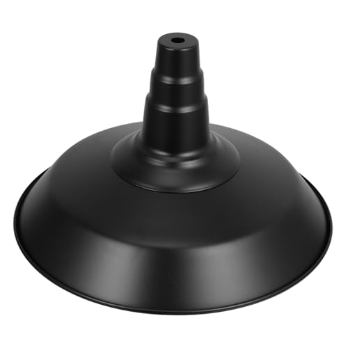 OSALADI Industrieller Vintage Lampenschirm Schwarz Eisen Deckenlampe Retro Metall Lampenschirm mit Schutzlack für Restaurant Wohnzimmer Esszimmer Beleuchtung von OSALADI