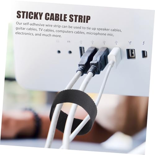 OSALADI Kabelbinder Klettband Selbstklebend Schwarz Wiederverwendbare Kabelmanagement strips Strapazierfähiges Kabel organizer für Büro und Zuhause OSALADI Kabelbinder Klettband Selbstklebend Schwarz Wiederverwendbare Kabelmanagement strips Strapazierfähiges Kabel organizer für Büro und Zuhause von OSALADI