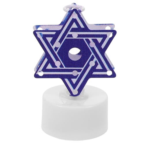 OSALADI LED-Teelicht, Davidstern-Kerze, Weihnachtsgebetskerze, religiöse Kerze, batteriebetrieben, für Weihnachtsfeier von OSALADI
