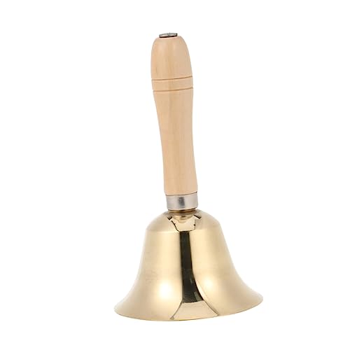 OSALADI Klassische Handglocke aus Poliertem mit Ergonomischem Holzgriff Durchmesser für Restaurant Service Dinner Partys und Empfangsbereiche OSALADI Klassische Handglocke aus Poliertem mit Ergonomischem Holzgriff Durchmesser für Restaurant Service Dinner Partys und Empfangsbereiche von OSALADI