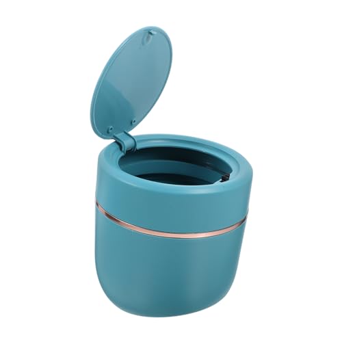 OSALADI Kleiner Desktop Mülleimer mit Deckel Press Mechanismus Kompakter Tisch Abfalleimer für Büro und Zuhause Platzsparend Vielseitig Einsetzbar Geruchsisolierend in Elegantem Grün von OSALADI