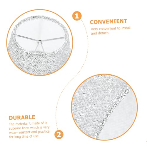 OSALADI Kleiner Lampenschirm aus Hochwertigem Stoff mit Glitzermuster Langlebig und Strapazierfähig Geeignet für Tischlampen und Stehlampen in Schlafzimmer Wohnzimmer und Büro Dekoratives von OSALADI