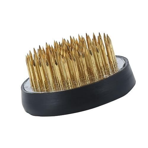 OSALADI Kupferblumenstecker Rund mit Gummihandschuhen Langlebiger Stecknadelhalter für Blumenarrangements Blumengesteck Geeignet mit Schützendem Gummiring für Vasen Einfach zu Verwenden von OSALADI