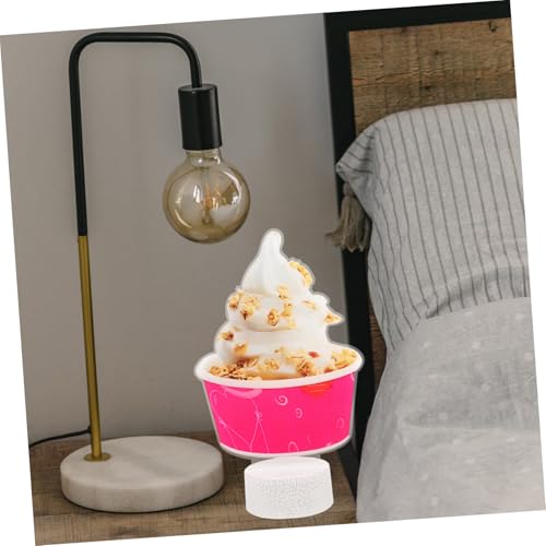 OSALADI LED Eiscreme licht mit Touch fernbedienung Mehrfarbiges Dekoratives Nachtlicht für Wohn Schlafzimmer Stilvolles Party neon schild Batteriebetriebenes Tischlicht von OSALADI