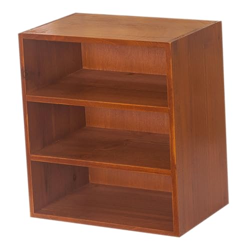 OSALADI Lagerregal Aus Massivem Holz Bücherregal Lagerregal Buchhalter Schreibtischregale Schreibtischbuchhandel Erweiterbares Desktop-bücherregal Tischplatte Organisation Hölzern von OSALADI