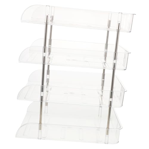 OSALADI Lagiger Desktop Bücherregal Organizer Stabiles Tragbares Schreibpult Regal für Schüler Platzsparender Schreibtisch Buchhalter Vielseitiger Dokumenten Materialsortierer von OSALADI