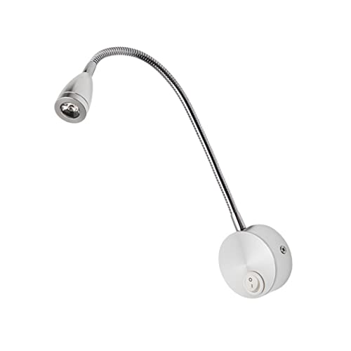 OSALADI 3w Led Wandleuchte Mit Flexiblem Schwanenhals Dimmbare Leselampe Für Schlafzimmer Hochwertiges Material Moderne Nachttischlampe Bürstetes Silber von OSALADI