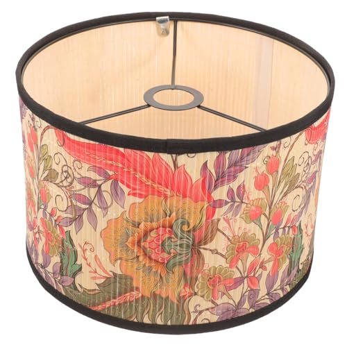 OSALADI Lampenschirm Handgefertigt Dekorativ Warmes Licht für Wohnzimmer Schlafzimmer Esszimmer Pendelleuchte Deckenlampe Geeignet Natürliche Rattan Optik von OSALADI