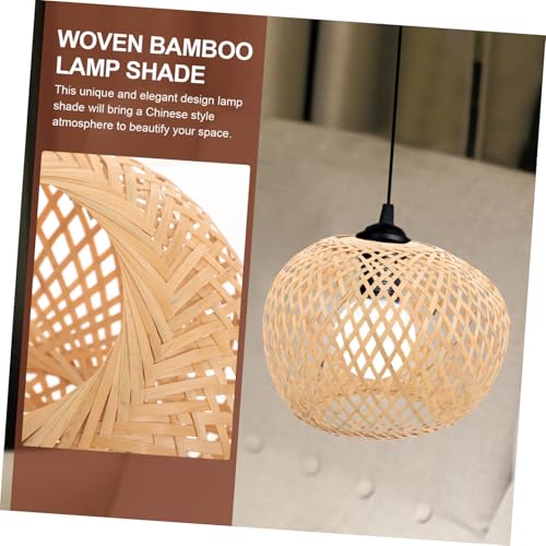 OSALADI Lampenschirm Handgefertigt Leicht Stabil Natürliches Design Für Pendelleuchten Nachttischlampen Wohnzimmer Schlafzimmer von OSALADI