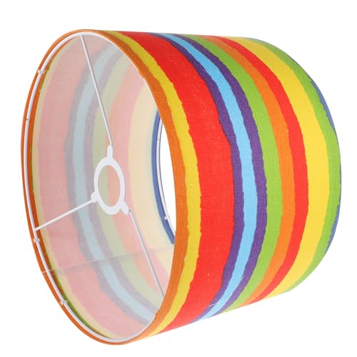 OSALADI Lampenschirm Regenbogen Streifen Blendfrei Vielseitig für Wand Tisch Pendelleuchte Robustes Material Schützend für Augen Modern Schlicht Geeignet für Wohn Schlafzimmer von OSALADI