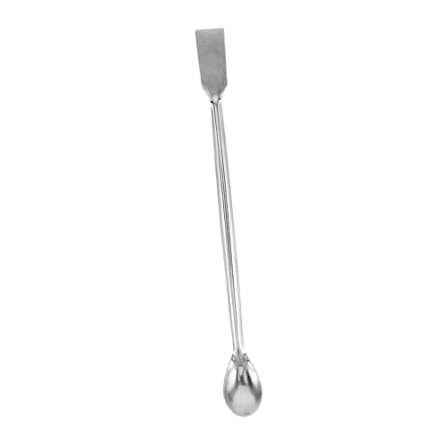 OSALADI Langer Edelstahl löffel mit Langem Griff Hitzebeständig und Korrosionsresistent Laborspachtel für Reagenzien und Pulver Langlebig Leicht zu Reinigen für Präzise Laborarbeiten von OSALADI
