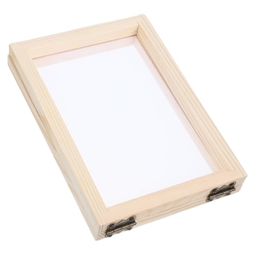 OSALADI Materialpaket für Holzkunst-Bilderrahmen groß Rahmen zur Papierherstellung Handwerk Mehrzweck-Papierrahmen Holzschirm für die Papierherstellung hölzern Khaki von OSALADI