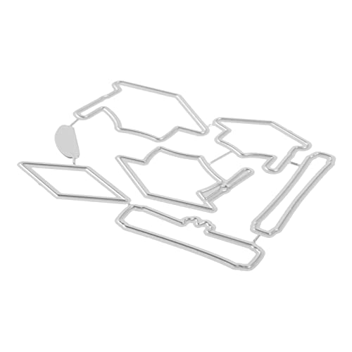 OSALADI Messerform Für Bachelor Hut Kappe Stanzformen Stahl Hutform Abschlussthema Stanzform Basteln Stanzform Abschlusskappe Kartenherstellung Stanzform Edelstahl Silber von OSALADI