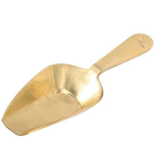 OSALADI Messlöffel aus Messing für Kaffeebohnen, klassischer Teelöffel, kleiner Teelöffel, loser Tee, goldener Metalllöffel für Teeblätter, 9,5 cm OSALADI Messlöffel aus Messing für Kaffeebohnen, klassischer Teelöffel, kleiner Teelöffel, loser Tee, goldener Metalllöffel für Teeblätter, 9,5 cm von OSALADI