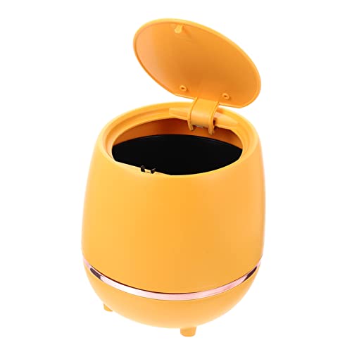 OSALADI Mini Müllbehälter mit Deckel Stilvoller Desktop Abfalleimer aus Robustem für Zuhause und Büro Design Leicht zu Entleeren Langlebig und Praktisch Gelb OSALADI Mini Müllbehälter mit Deckel Stilvoller Desktop Abfalleimer aus Robustem für Zuhause und Büro Design Leicht zu Entleeren Langlebig und Praktisch Gelb von OSALADI