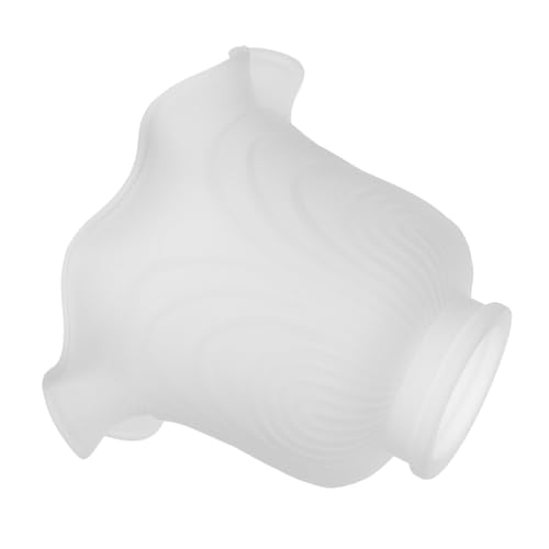 OSALADI Modernes Kleines Glas-lampenschirm Blütenform Weiß Lochdurchmesser Romantischer Glas-deckenlampenschirm für Wohnzimmer Esszimmer Kompatibel Langlebig und Lichtfokussierend von OSALADI