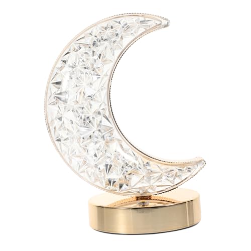 OSALADI Mond Tischlampe Nachttisch Schreibtischlampe Nachtlicht Mond Lampe Nachtlampe Metall Schreibtischleuchte Schlafzimmer Licht Lampe Für Schlafzimmer Mondlicht Mond von OSALADI