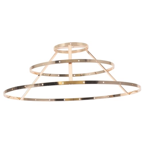 OSALADI 3-tier Draht Lampe Schatten Rahmen Vintage Kristall Lampenschirm Kronleuchter Zubehör von OSALADI