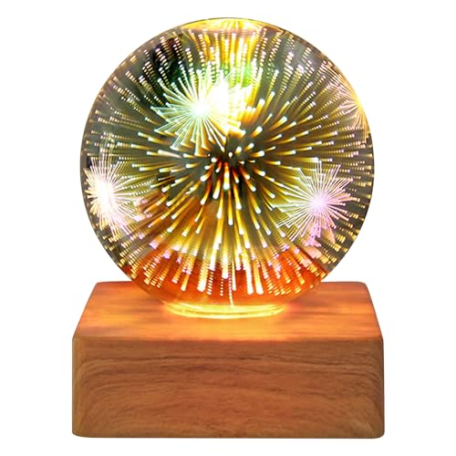 OSALADI Nachtlicht Nachttischlampe Romantische Nachtlampe Romantisches Projektorlicht Partyscheinwerferlampe Led-kugellampe Dekorative Tischlampe Stehen Fein Glas Kind Leichter Ball Weiß von OSALADI