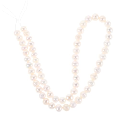 OSALADI Natürliche Süßwasserperlen Weiße Perlenkette für DIY Schmuckherstellung Schmuckperlen zum Auffädeln Perlenstrang für Halsketten Armbänder Bastelbedarf OSALADI Natürliche Süßwasserperlen Weiße Perlenkette für DIY Schmuckherstellung Schmuckperlen zum Auffädeln Perlenstrang für Halsketten Armbänder Bastelbedarf von OSALADI