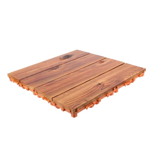 OSALADI Outdoor Terrassenfliese Interlocking Balkon Bodenbelag aus Verstärktem Wasserfestem Karbonisiertem Material mit DIY Selbstverlegung für Garten Terrasse und Balkon OSALADI Outdoor Terrassenfliese Interlocking Balkon Bodenbelag aus Verstärktem Wasserfestem Karbonisiertem Material mit DIY Selbstverlegung für Garten Terrasse und Balkon von OSALADI