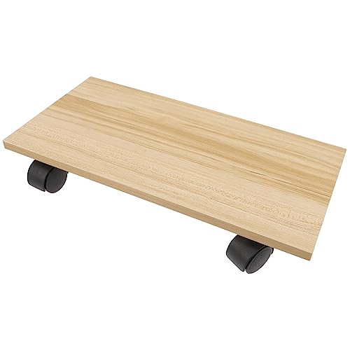 OSALADI Pc Tower Stand mit Verstellbarer Computerständer für Desktop Gehäuse Stabile Holzstruktur mit Praktischen Kunststoffrädern für Einfache und Zugänglichkeit von OSALADI