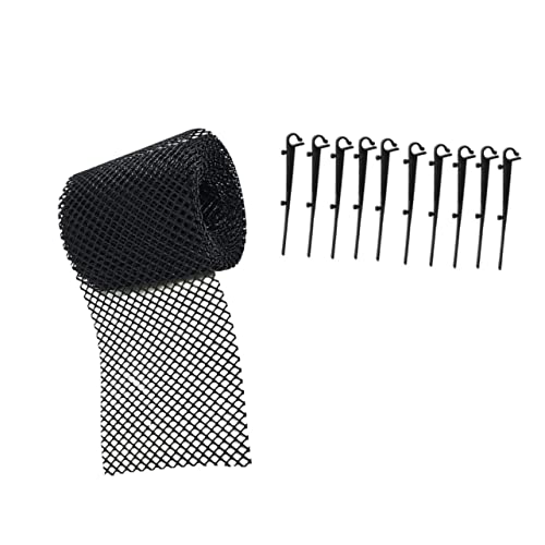 OSALADI Plastik Dachrinnenschutz Netz mit Nägeln Langlebiges Gartennetz zur Laub Schmutzabwehr Robustes Schutznetz für Regenrinne Verformungsfest und Reißfest Praktisches für Gartenpflege von OSALADI