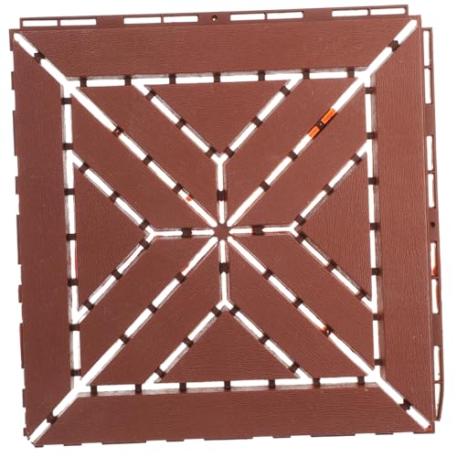 OSALADI Plastik Interlocking terrassenfliesen Wetterfest UV beständig Einfache Installation Outdoor Bodenfliesen für Balkon Garten Patio in Amerikanischem Braun rot OSALADI Plastik Interlocking terrassenfliesen Wetterfest UV beständig Einfache Installation Outdoor Bodenfliesen für Balkon Garten Patio in Amerikanischem Braun rot von OSALADI