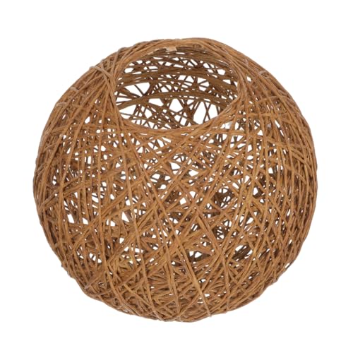 OSALADI Rattan Lampenschirm Kugelform Deckenlampe Schutz Boho Style Lampenschirm Für Tischlampen Staubdicht Und Dekorativ Geeignet Für Wohn Kinderzimmer von OSALADI