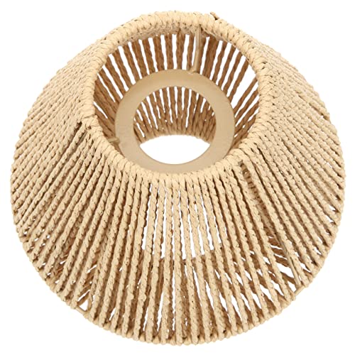 OSALADI Rattan Lampenschirm Vintage Hängelampe Geflochtene Abdeckung Für Pendelleuchte Rustikaler Lampenschirm Für Hotel Restaurant Und Zuhause Installieren Langlebiges Design Leicht von OSALADI
