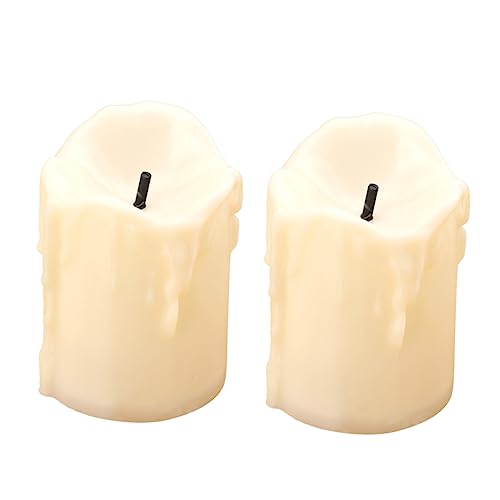 OSALADI Realistisch Flackernde -kerzen 2er-pack Flammenlose Kerzen Mit Schwarzem Docht Beigefarbene Muschelkerzen Für Nächtliche Partydekorationen Zu Hause OSALADI Realistisch Flackernde -kerzen 2er-pack Flammenlose Kerzen Mit Schwarzem Docht Beigefarbene Muschelkerzen Für Nächtliche Partydekorationen Zu Hause von OSALADI