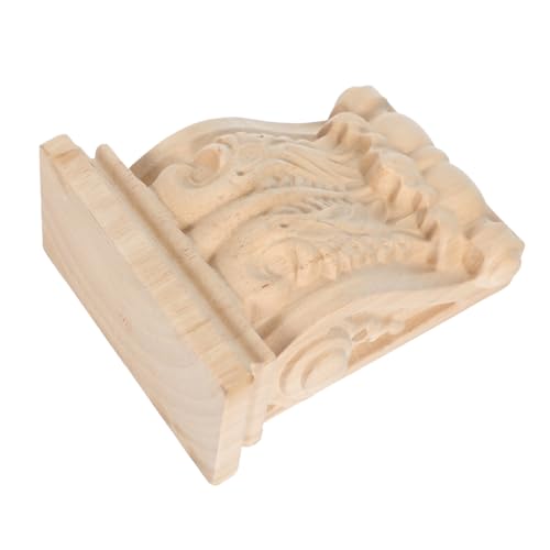 OSALADI Regalträger Walnuss Holzkonsole Vintage Geschnitzt Europäischer Stil Dekorative Holzsäule für Wohnkultur und Möbelverzierung von OSALADI
