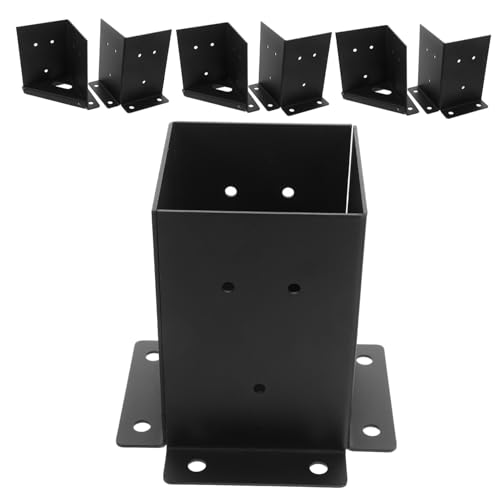 OSALADI Robuster Pfostensockel aus Carbonstahl Witterungsbeständig und Uv-beständig Stabile Basis für Pergola Zaun Briefkasten und Terrassensäule Einfache Installation für Langlebigen von OSALADI