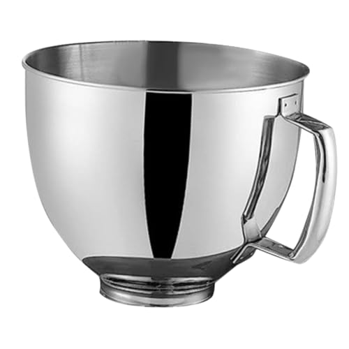 OSALADI Edelstahlschüssel Für Standmixer 4,5 l Mixer Ersatzschüssel Kompatibel Mit Kitchenaid Rutschfester Griff Robustes Design Für Küchenmixers von OSALADI